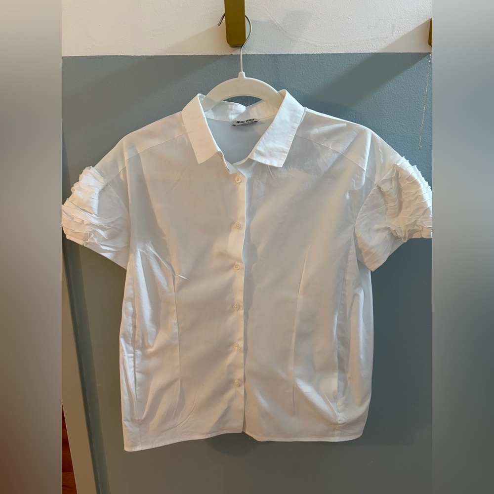 Miu Miu Classic White Blouse